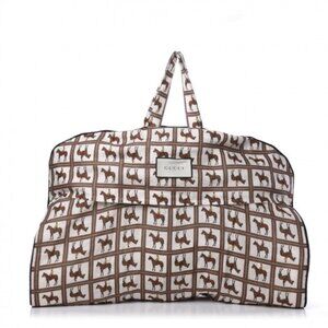 Gucci Equestrian Print Canvas Garment Weekend Travel Bag